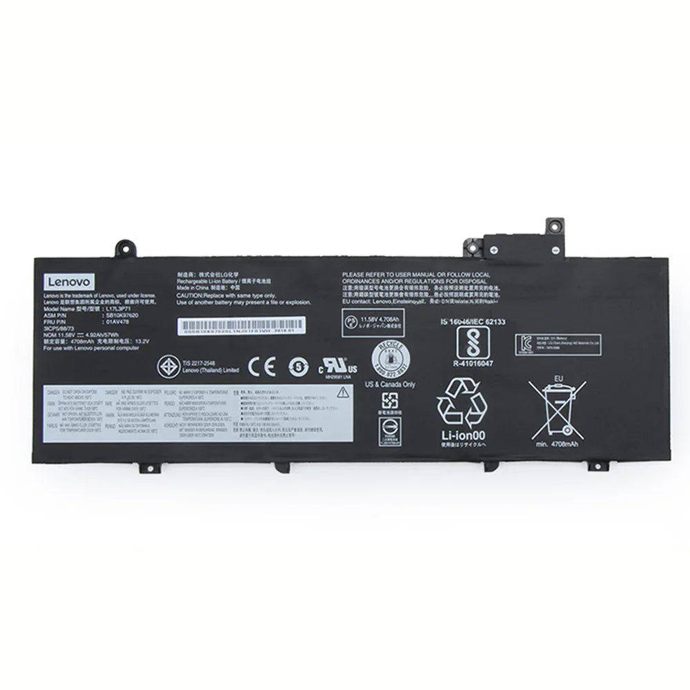 Genuine L17L3P71 Lenovo ThinkPad T480s 20L7S2GW00, ThinkPad T480s 20L8S3DK1W Laptop Battery - eBuy UAE
